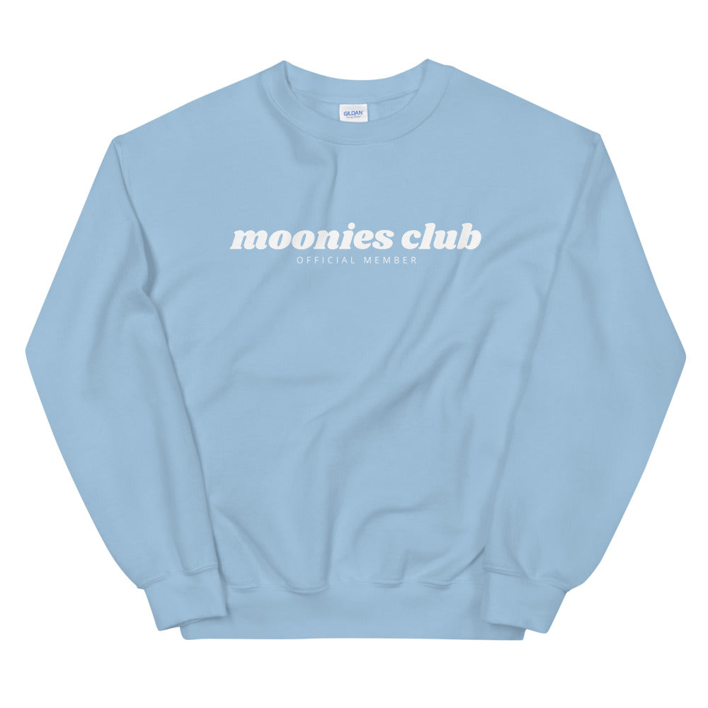Moonies Club Unisex Sweatshirt (White)