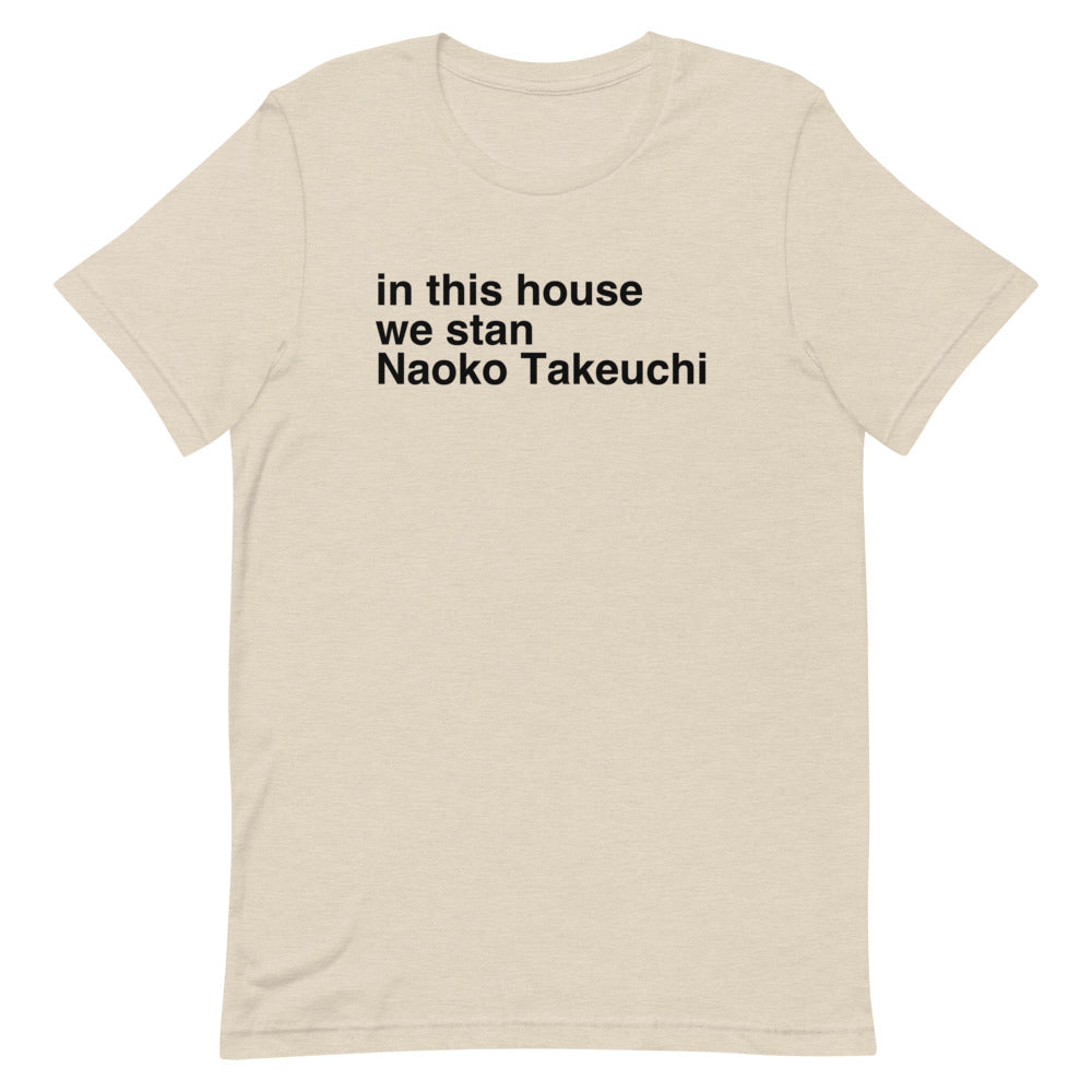 We Stan Naoko Short-Sleeve Unisex T-Shirt (Black Text)